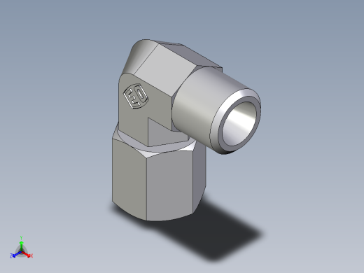 卡套式工业通用硬管接头EO_Swivel_nut_elbow_EW06LOMDCF