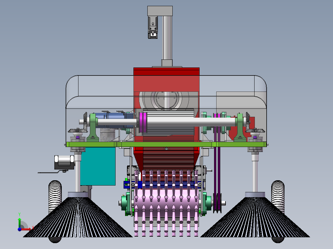 松针收集机前视图