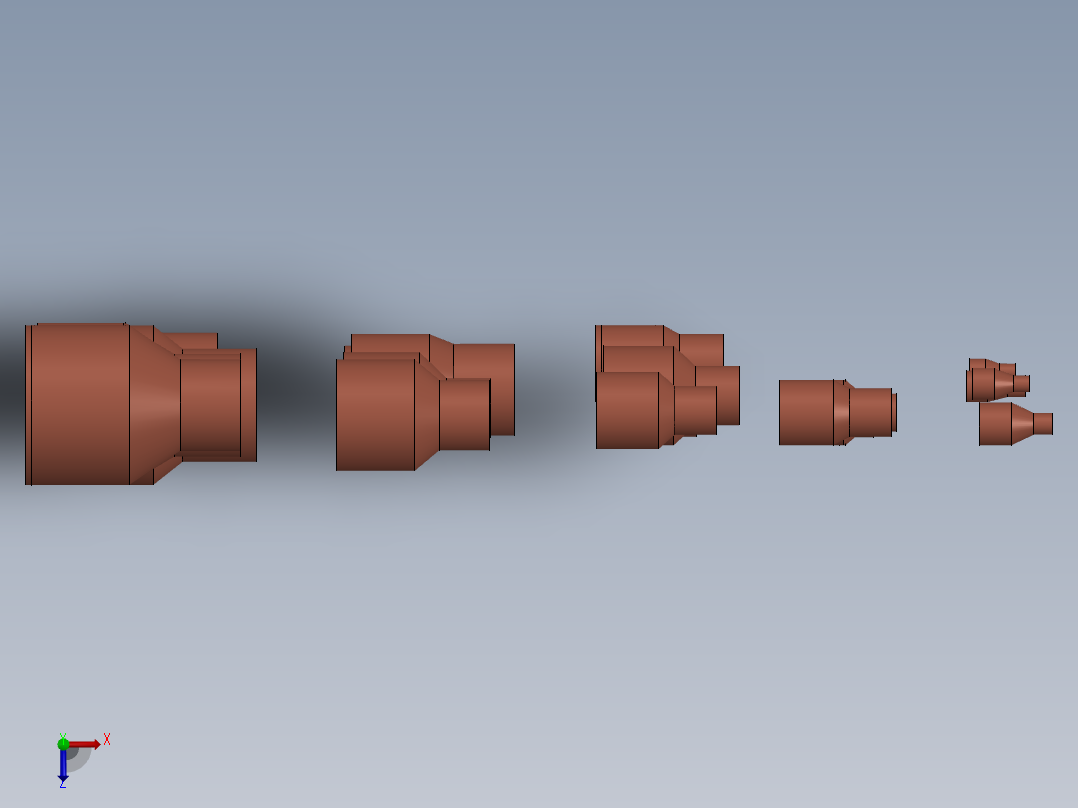 带设计表的同心异径管俯视图