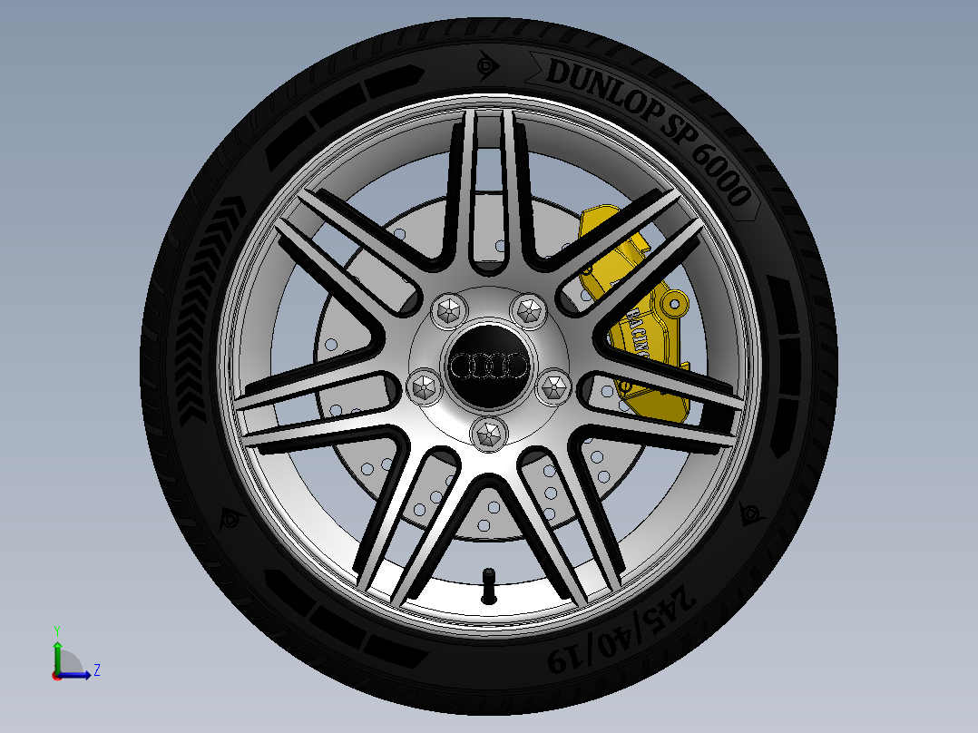 Audi奥迪车轮左视图