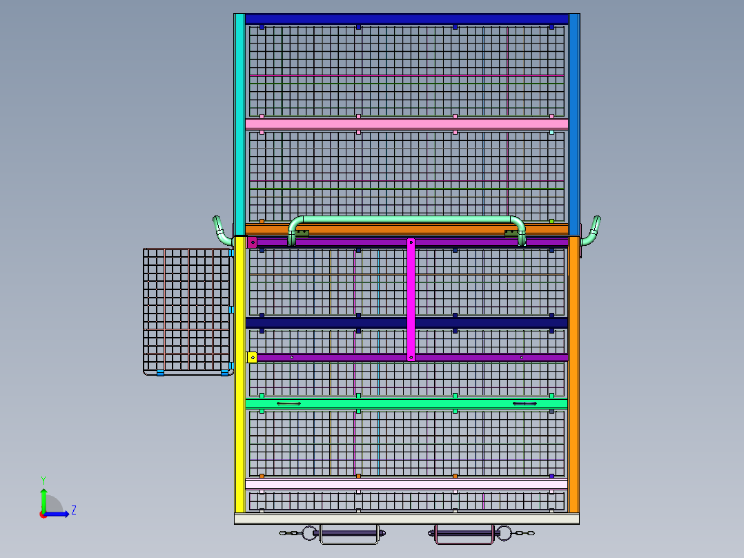 叉车高空检修作业平台左视图