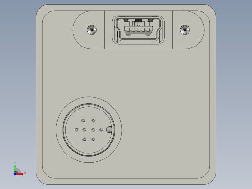 大恒相机镜头Daheng_MER-U_3D_Drawing多系列图纸前视缩略图