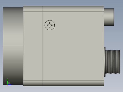 大恒相机镜头Daheng_MER-U_3D_Drawing多系列图纸左视缩略图