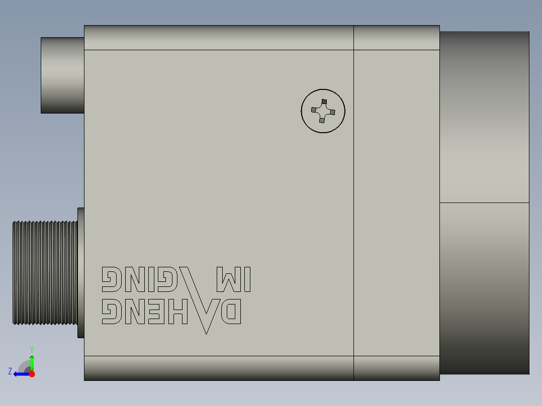 大恒相机镜头Daheng_MER-U_3D_Drawing多系列图纸右视图