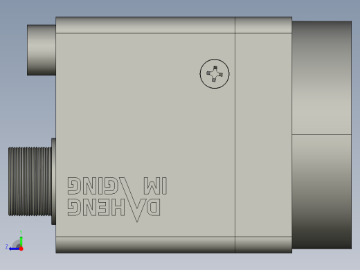 大恒相机镜头Daheng_MER-U_3D_Drawing多系列图纸右视缩略图