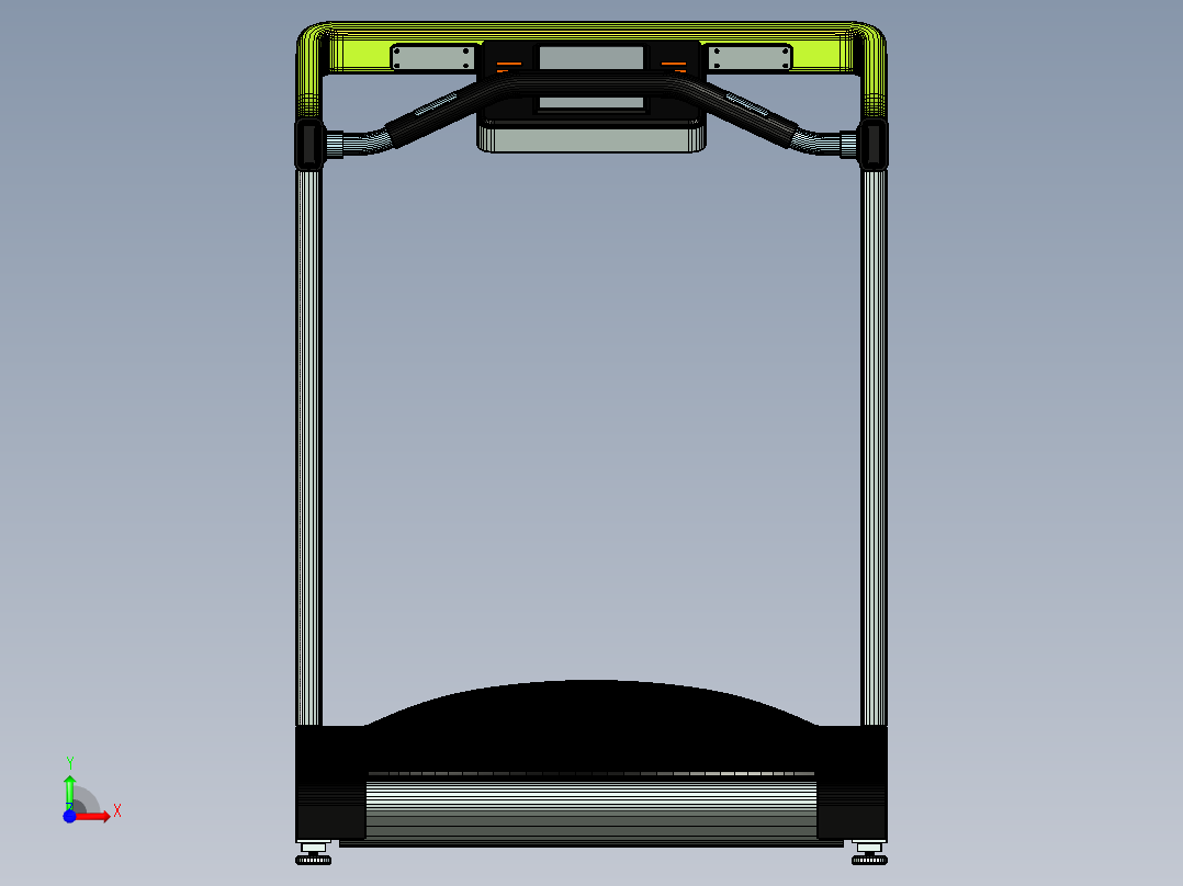简洁式跑步机前视图