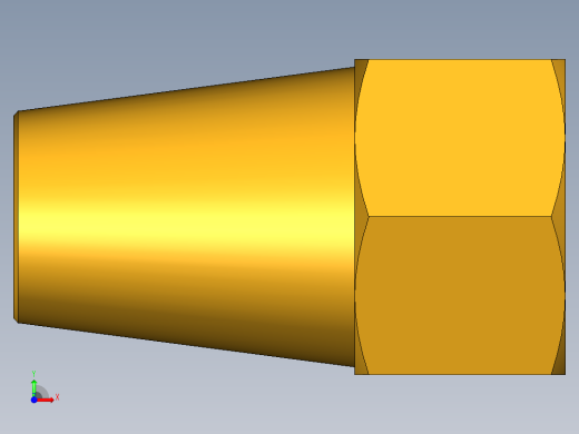 扩口式工业通用硬管接头Long Nut 41FL-6前视缩略图