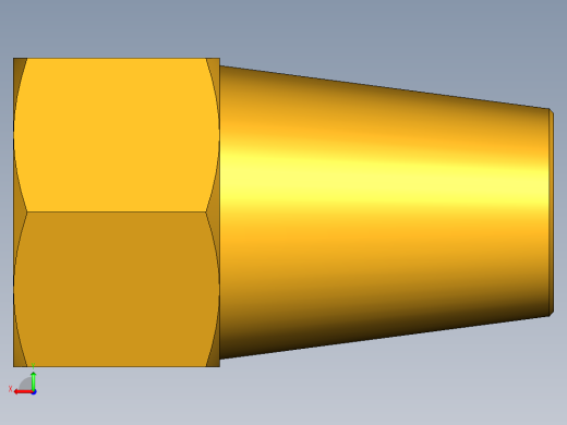 扩口式工业通用硬管接头Long Nut 41FL-6后视缩略图