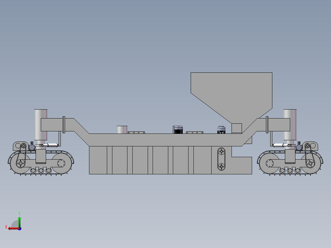 四履带水泥混凝土滑模摊铺机SW三维图865991==300后视图