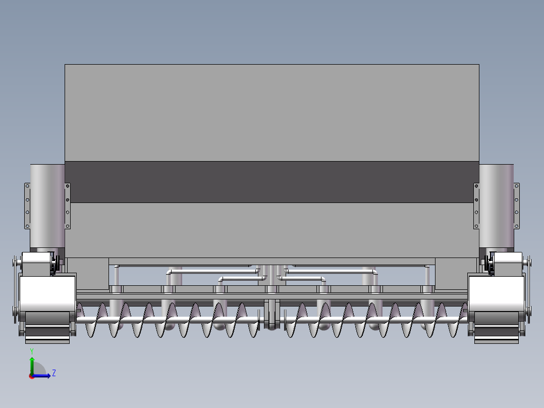 四履带水泥混凝土滑模摊铺机SW三维图865991==300左视图