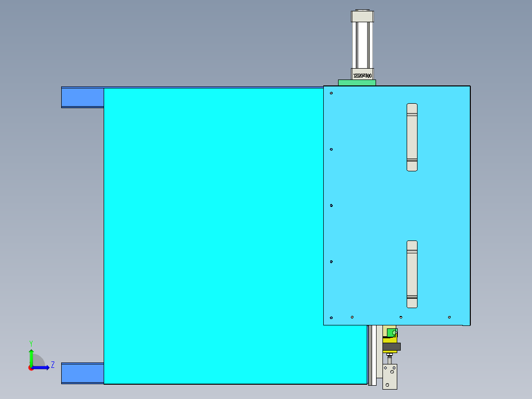 自制多位置双头锯切机左视图