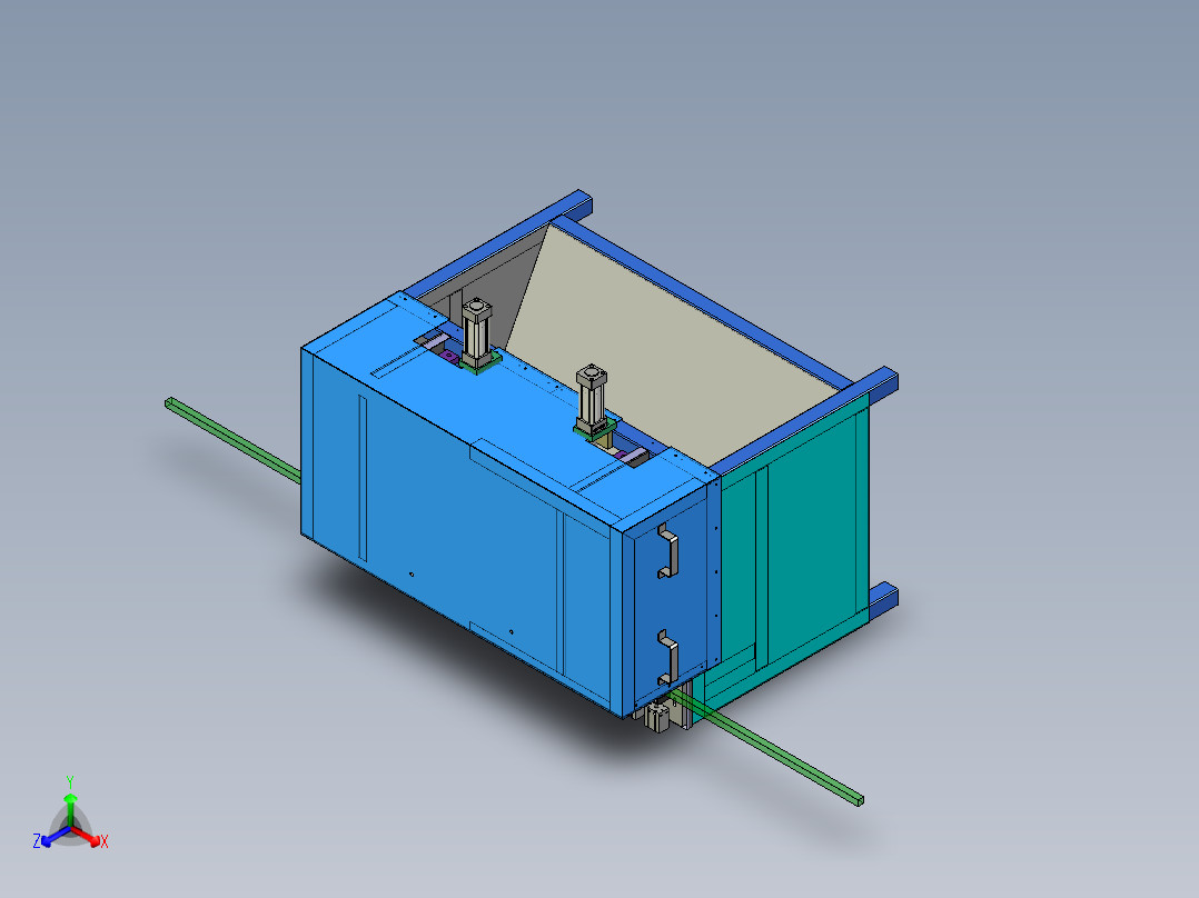 自制多位置双头锯切机正等轴测图