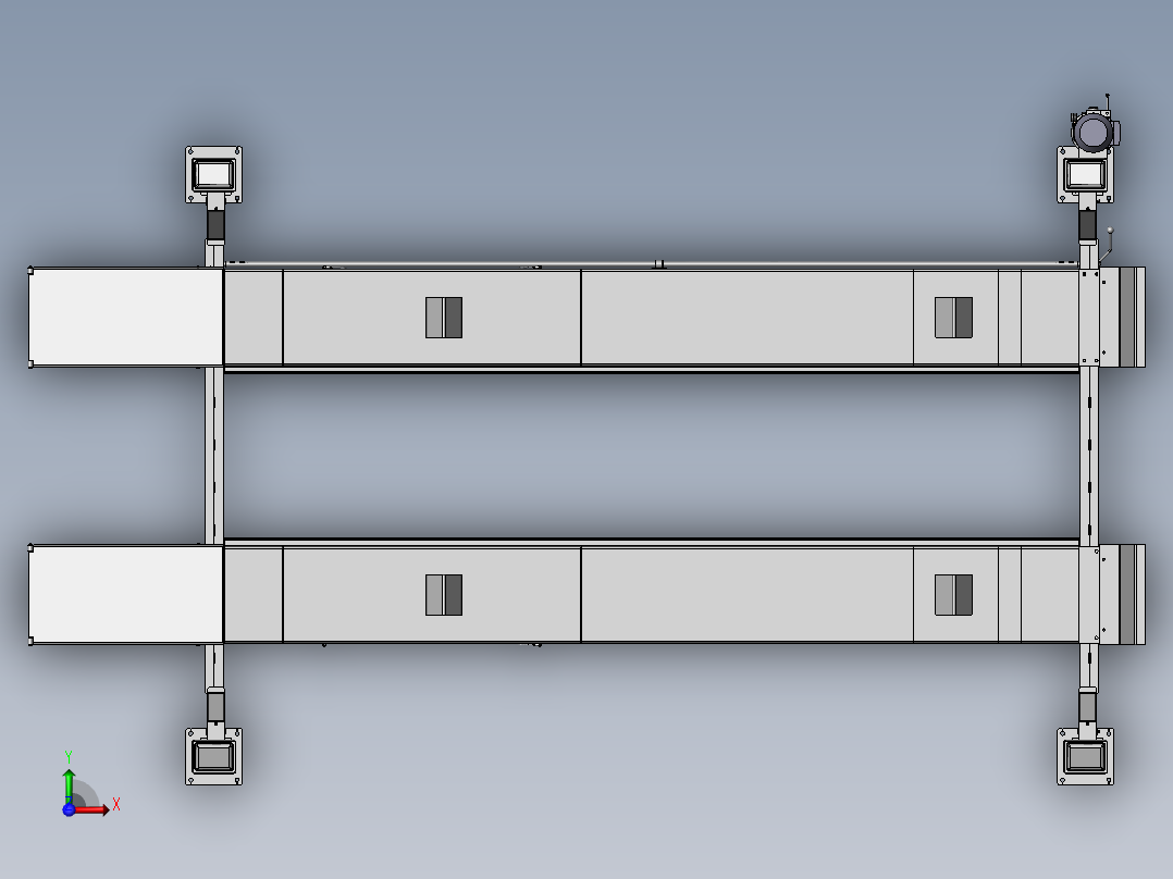 四柱式汽车举升机前视图