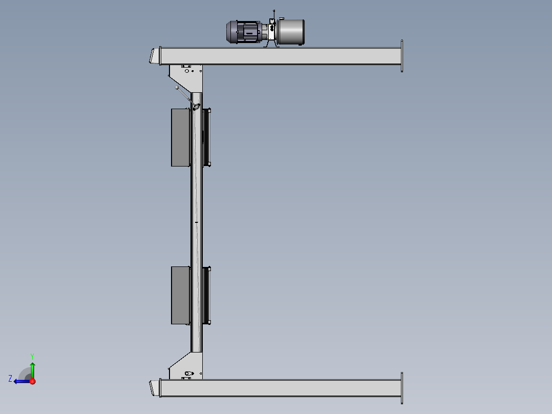 四柱式汽车举升机右视图