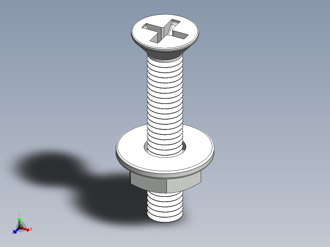 紧固件-No.10-32 Flathead-01主视图
