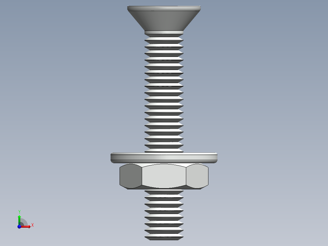 紧固件-No.10-32 Flathead-01前视图