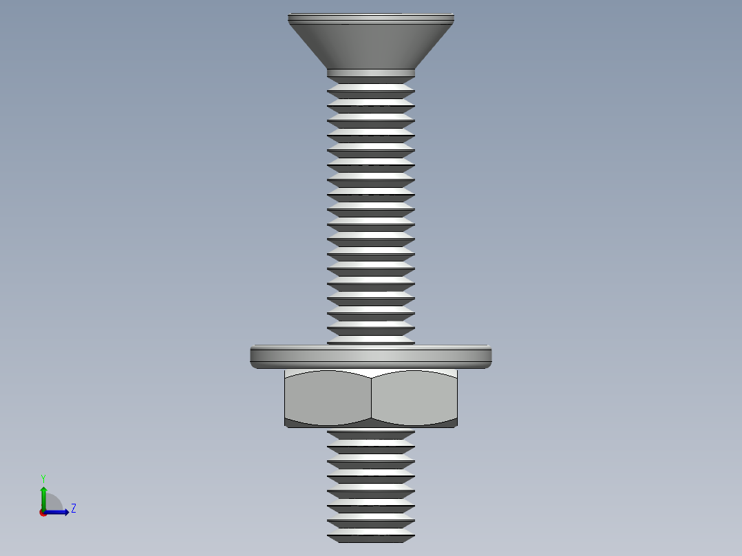 紧固件-No.10-32 Flathead-01左视图