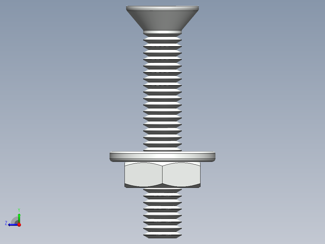 紧固件-No.10-32 Flathead-01右视图