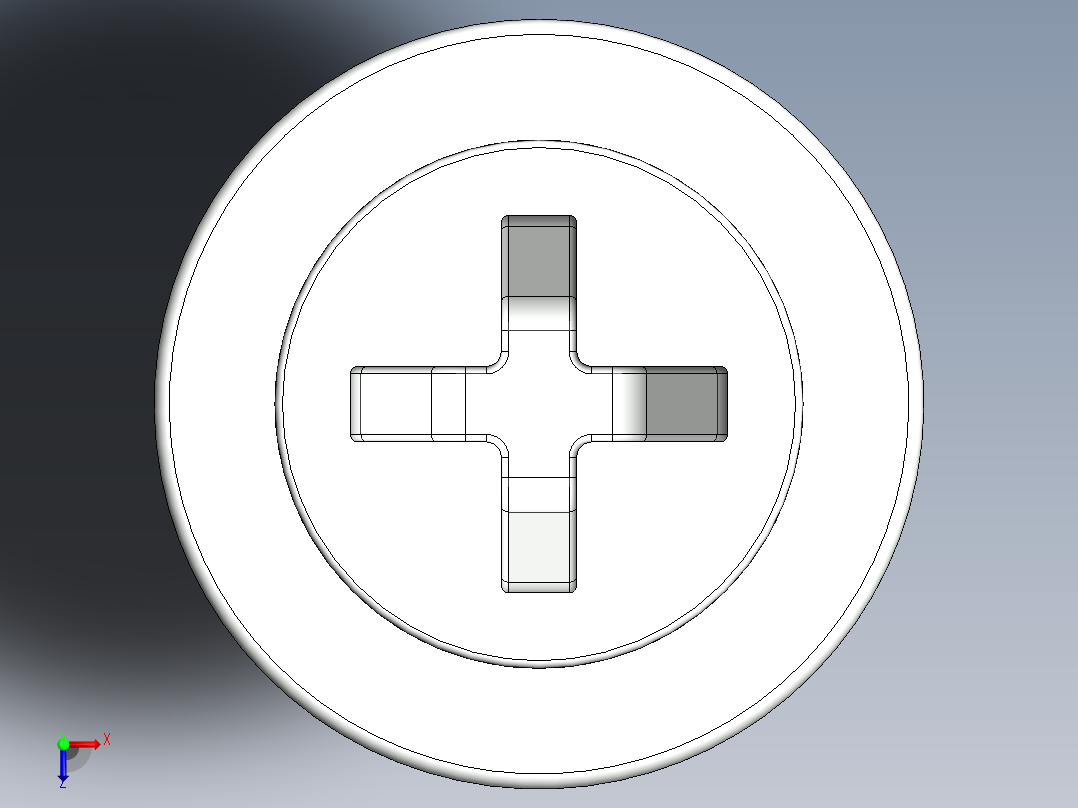 紧固件-No.10-32 Flathead-01俯视图