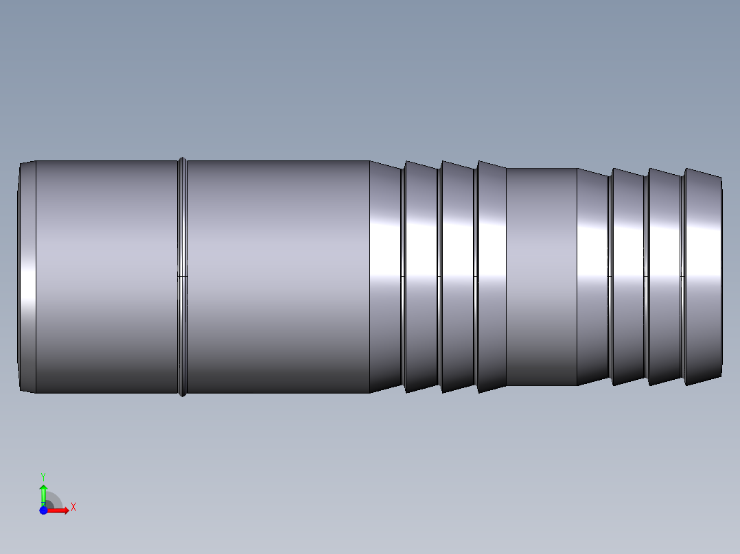 38AIV 用溶剂焊接插口软管接头前视图