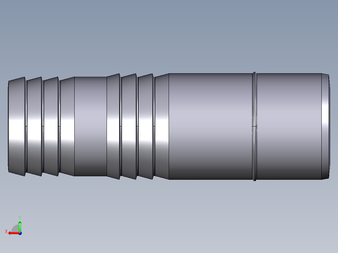 38AIV 用溶剂焊接插口软管接头后视图