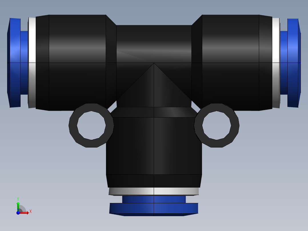 气嘴-Ø8 UNIÃO T (C00600800)前视图