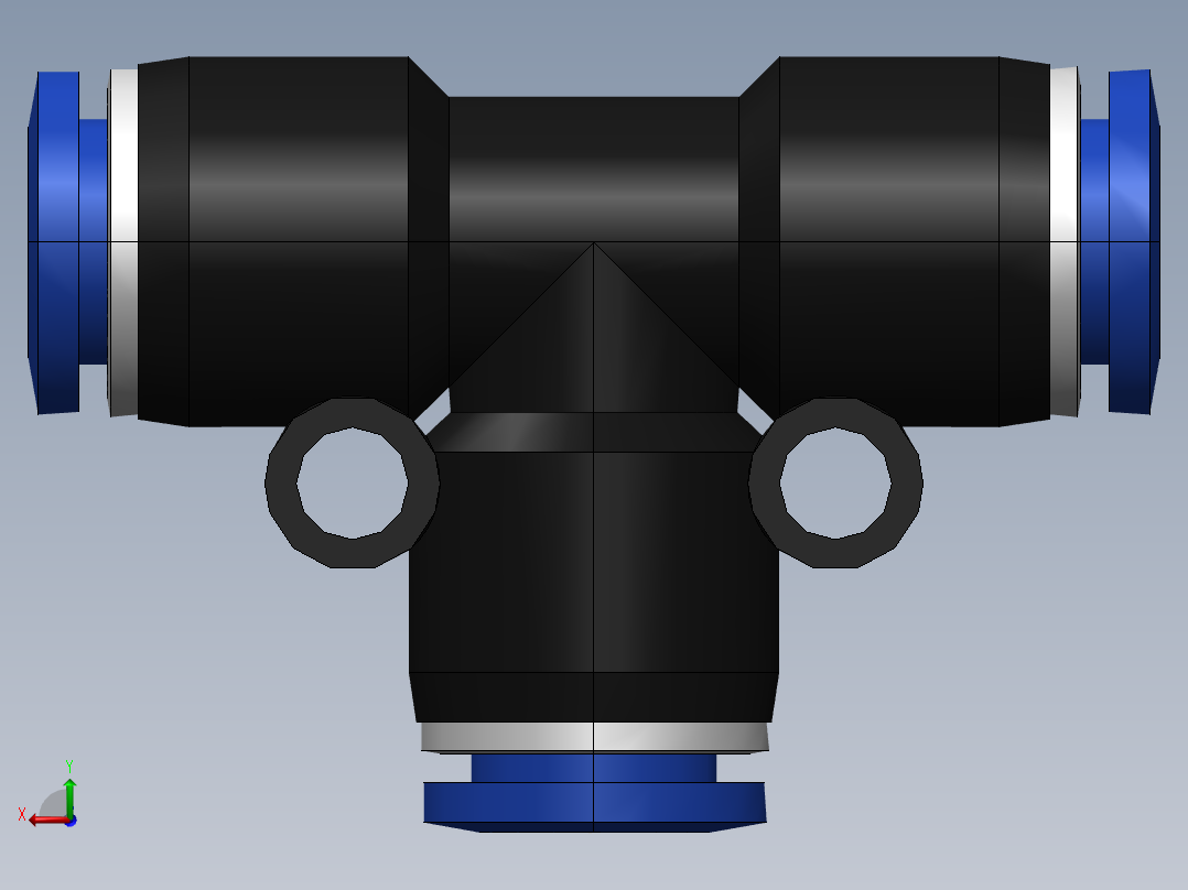 气嘴-Ø8 UNIÃO T (C00600800)后视图
