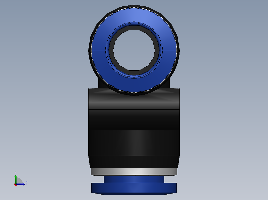 气嘴-Ø8 UNIÃO T (C00600800)左视图