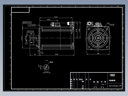 电机MS6H-80CM30BZ4-20P7_80太阳花抱闸外形图
