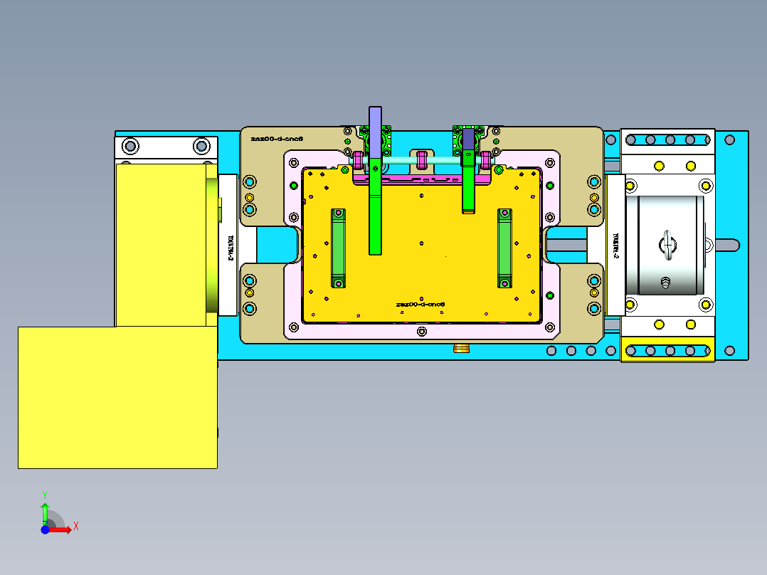 ZAZ00-D笔记本CNC工装夹具三维模型-CNC620140619前视图