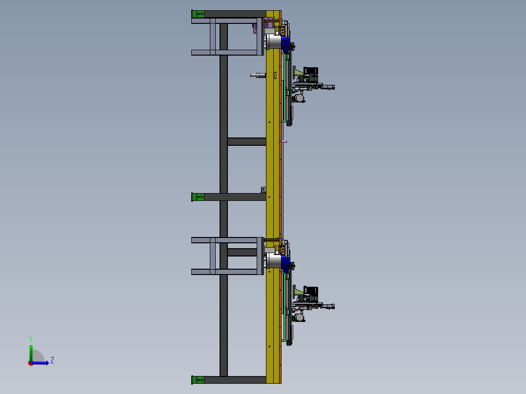壁板三轴视觉自动拉钉sw19可编辑左视图