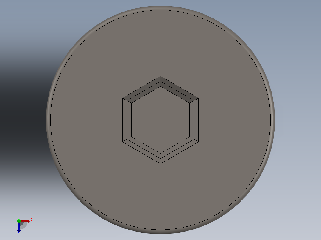 Screw_ISO_10642_M2x16_A2.SLDPRT俯视图