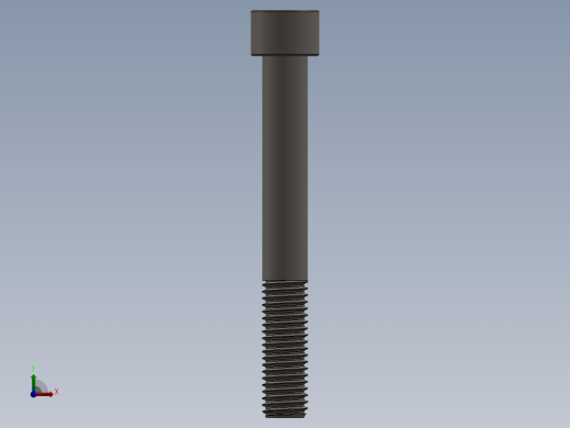 Screw_DIN_912_M12x95_A2.SLDPRT公制内六角螺钉前视缩略图