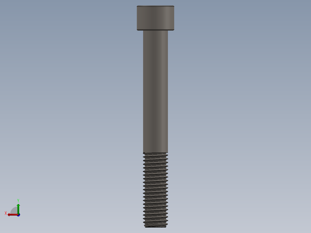 Screw_DIN_912_M12x95_A2.SLDPRT公制内六角螺钉后视图