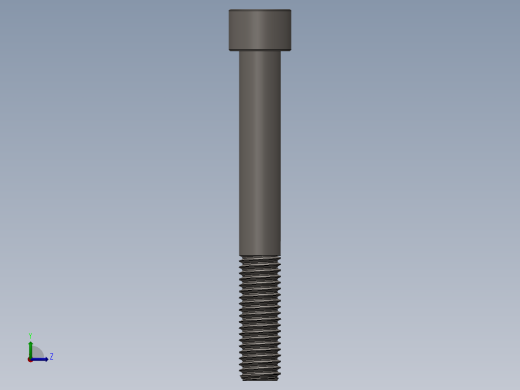 Screw_DIN_912_M12x95_A2.SLDPRT公制内六角螺钉左视缩略图