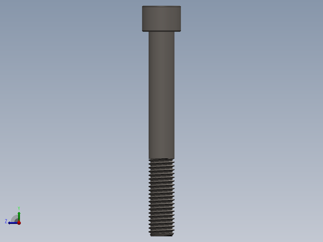 Screw_DIN_912_M12x95_A2.SLDPRT公制内六角螺钉右视图