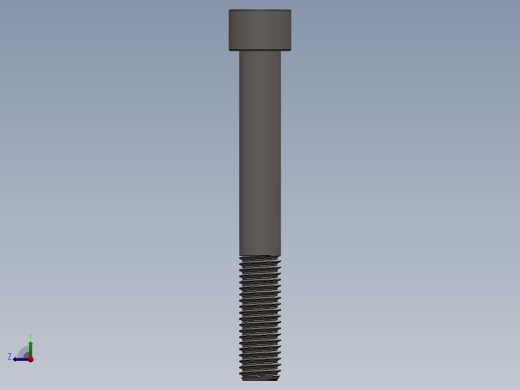 Screw_DIN_912_M12x95_A2.SLDPRT公制内六角螺钉右视缩略图