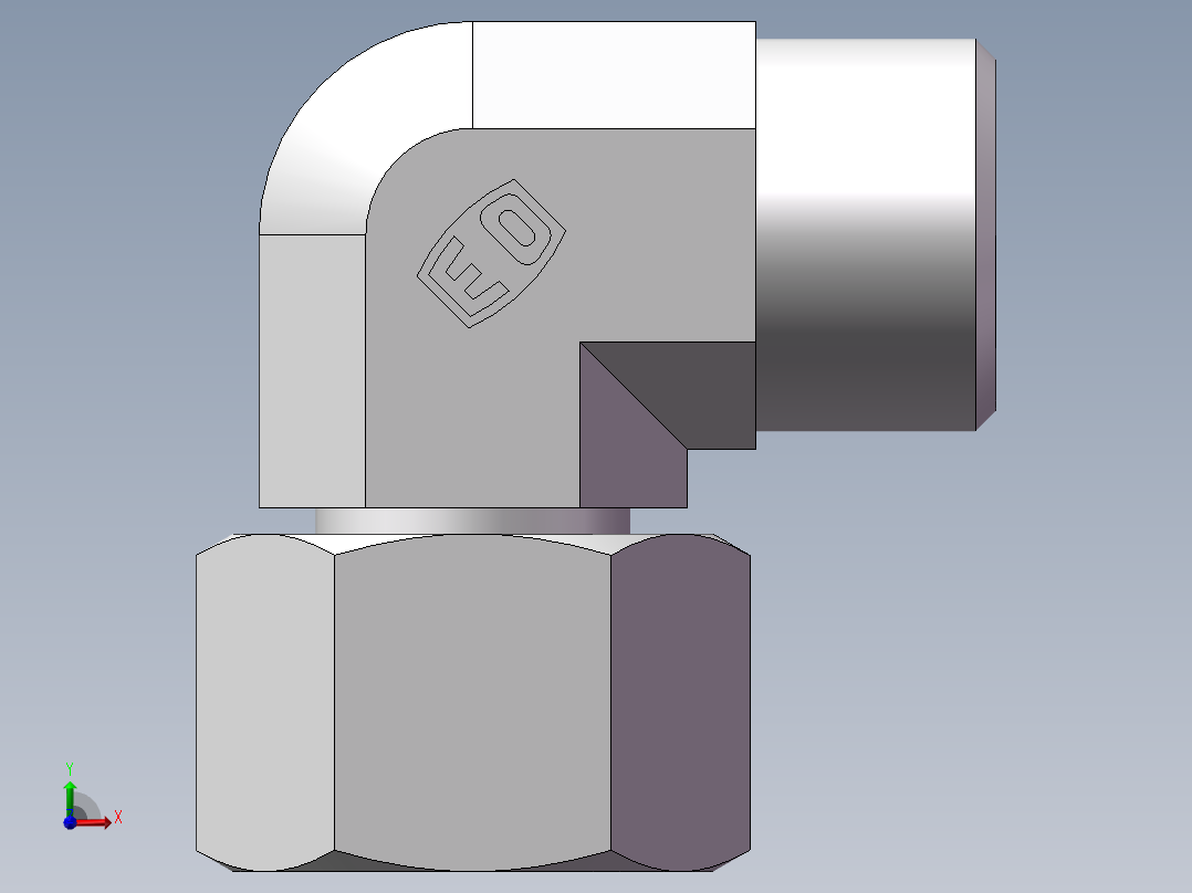 直角组合接头、2C9-18前视图
