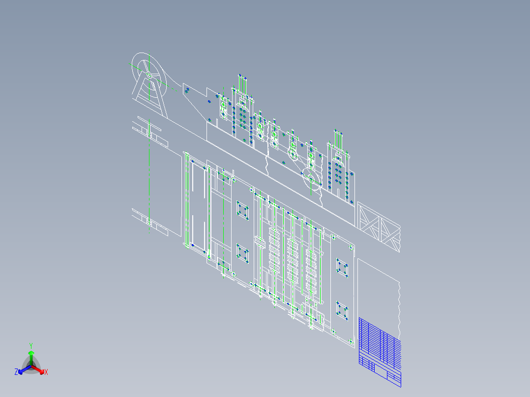 B3003422-托勒研磨机正等轴测图