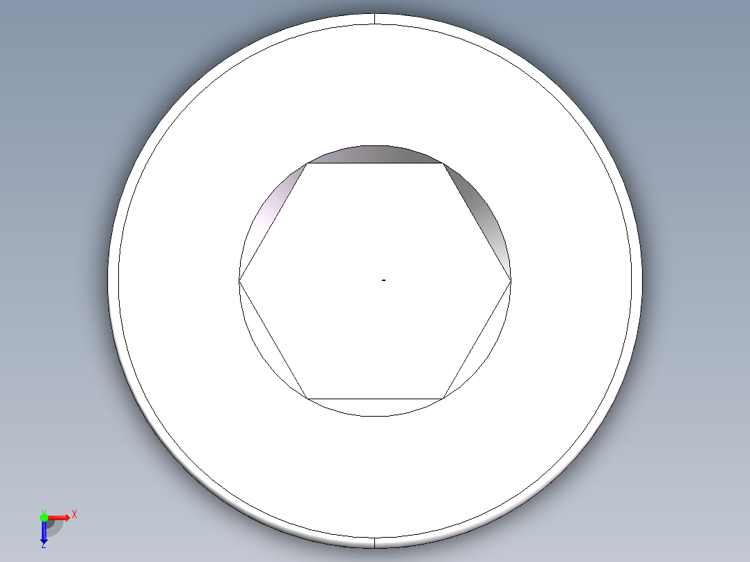 堵头 4BN 内六角螺堵、4BN-20WD俯视图