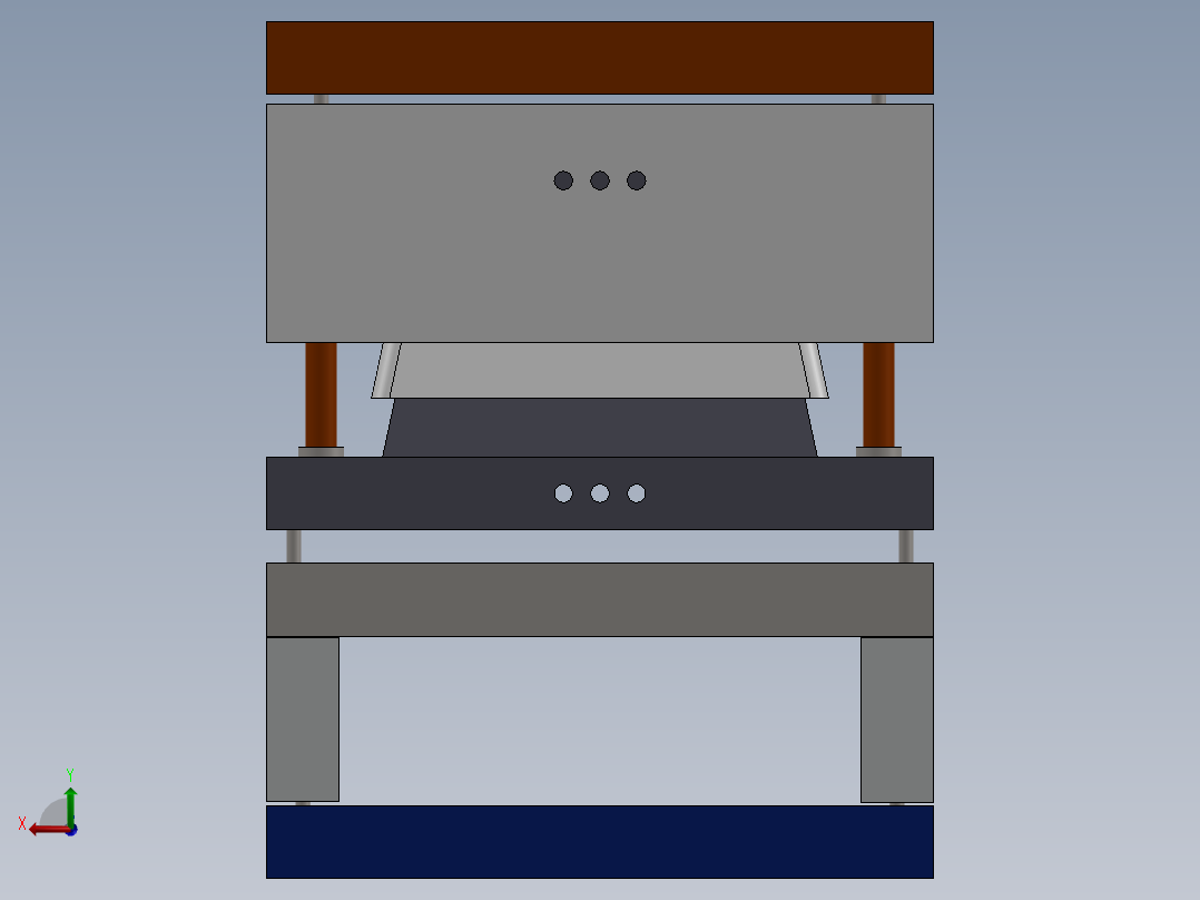 塑料模具后视图