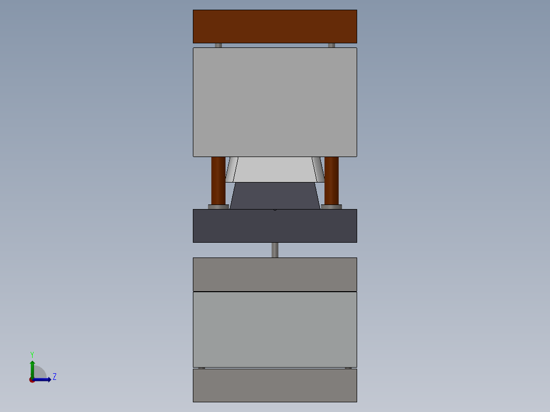 塑料模具左视图