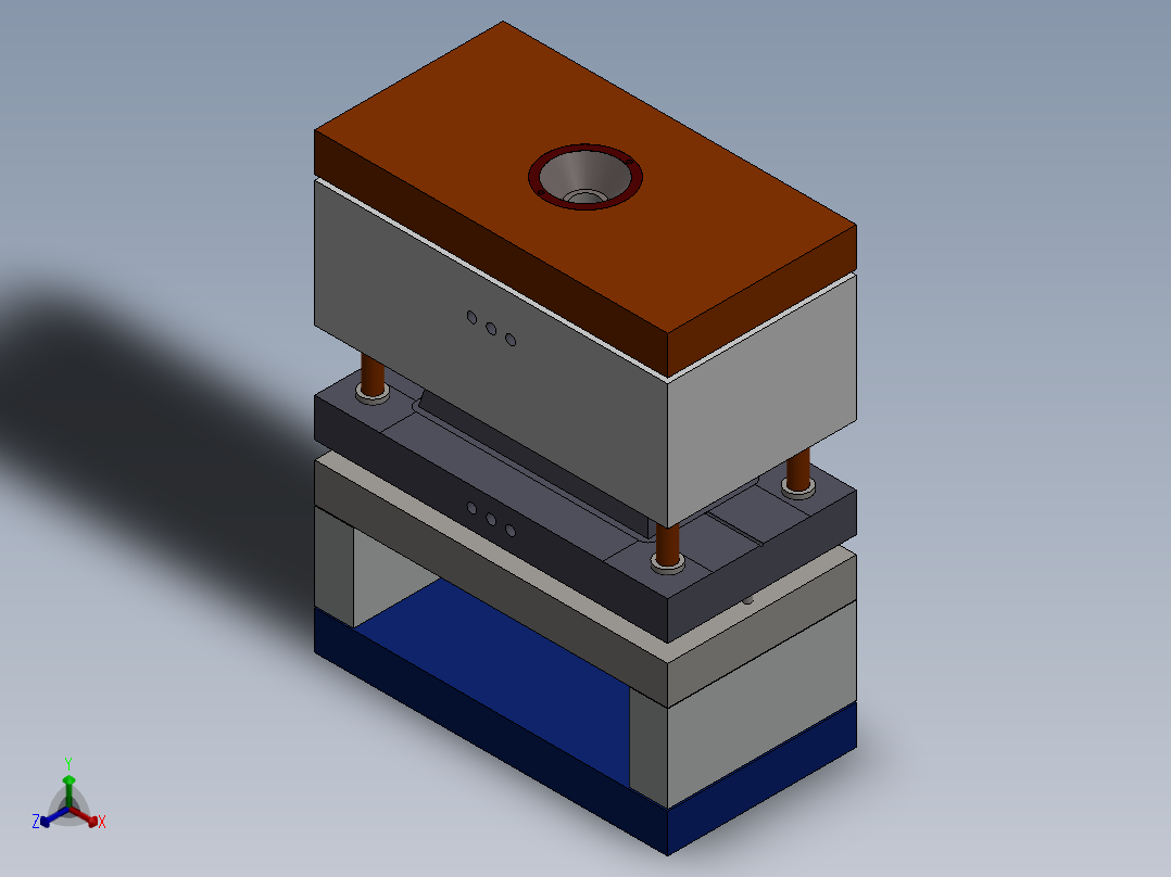 塑料模具正等轴测图