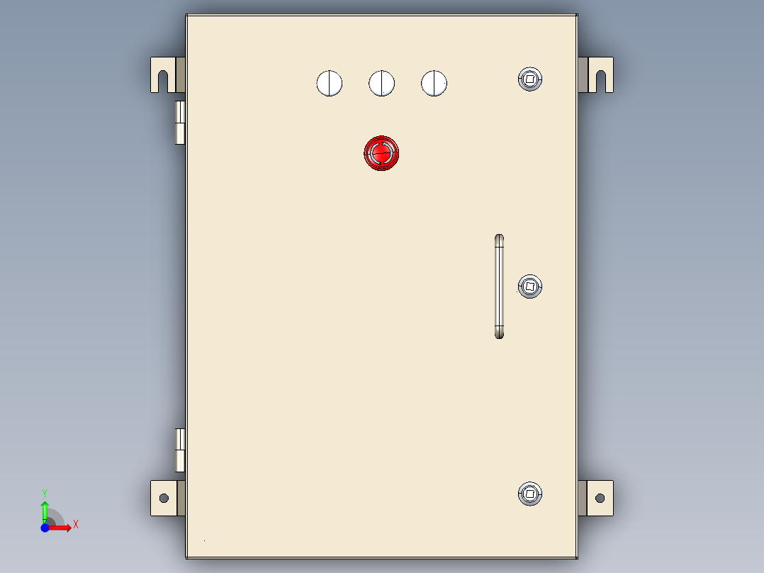 电气控制柜20kw-pdu-panel-1 1 STP IGS前视图