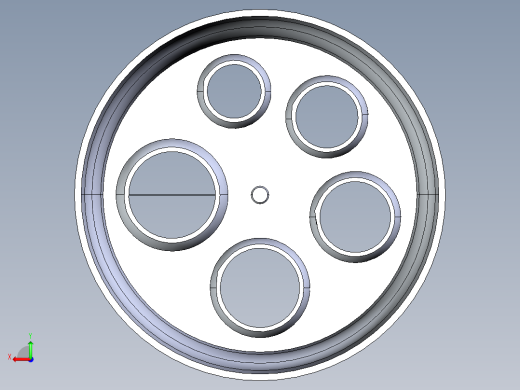 圆形端盖塑胶模具后视缩略图