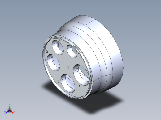 圆形端盖塑胶模具正等轴测缩略图