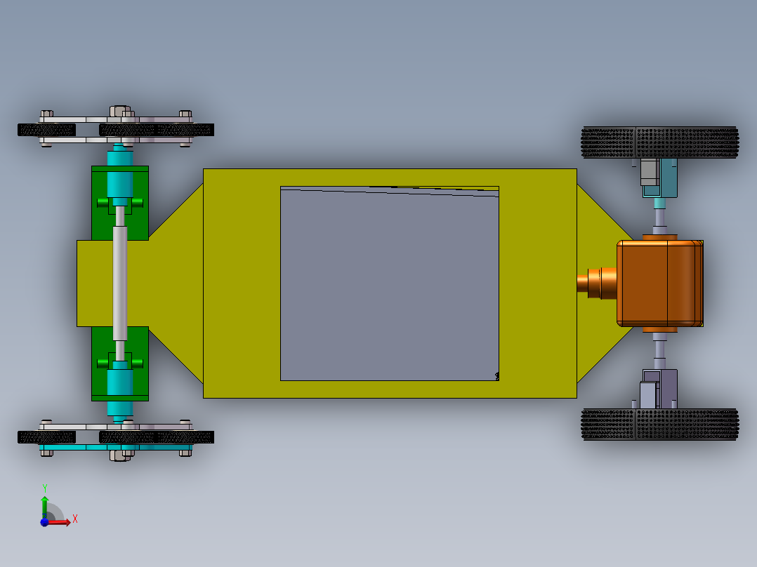 载物爬楼梯运输车的结构设计3D(含说明书)前视图
