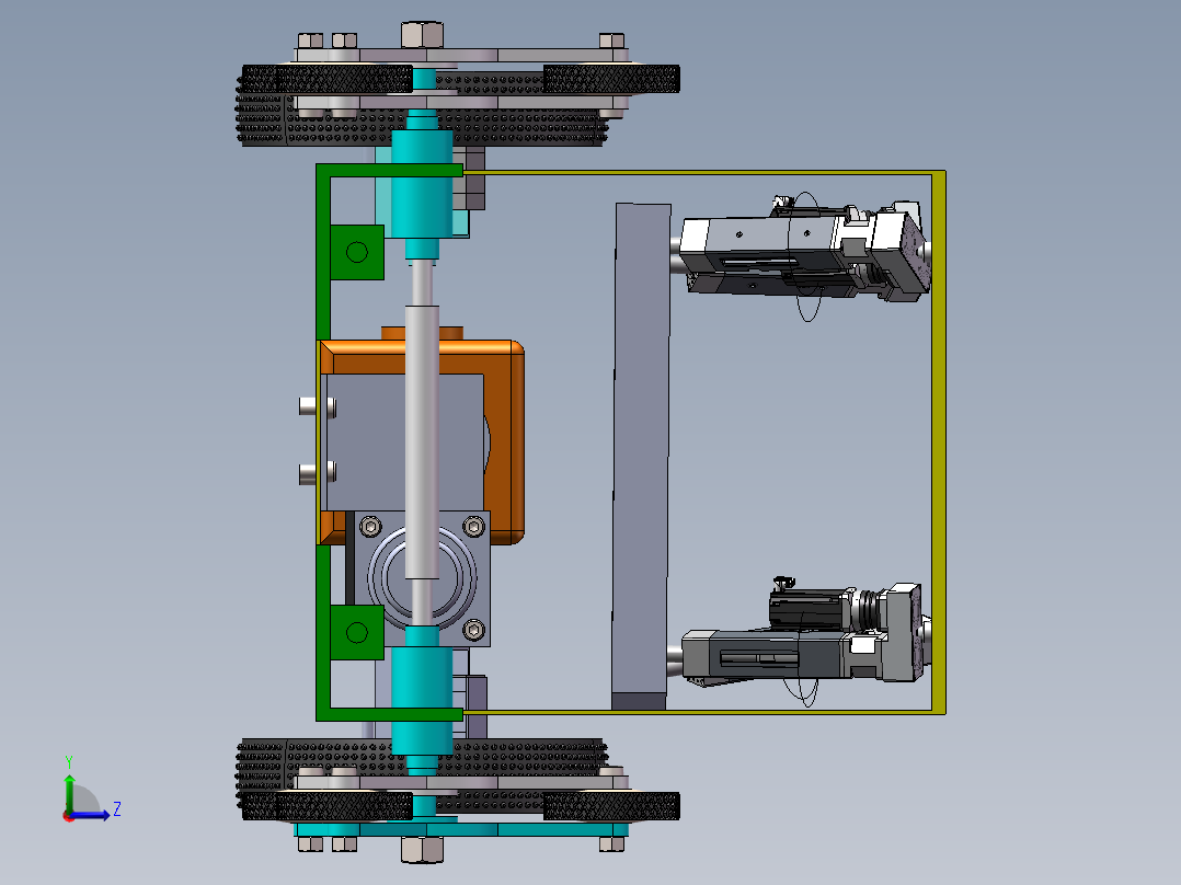 载物爬楼梯运输车的结构设计3D(含说明书)左视图