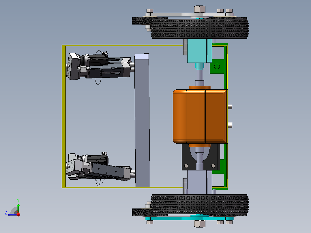 载物爬楼梯运输车的结构设计3D(含说明书)右视图