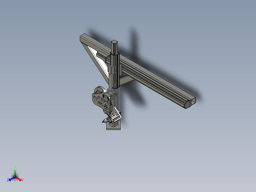 贴胶带机械臂正等轴测图